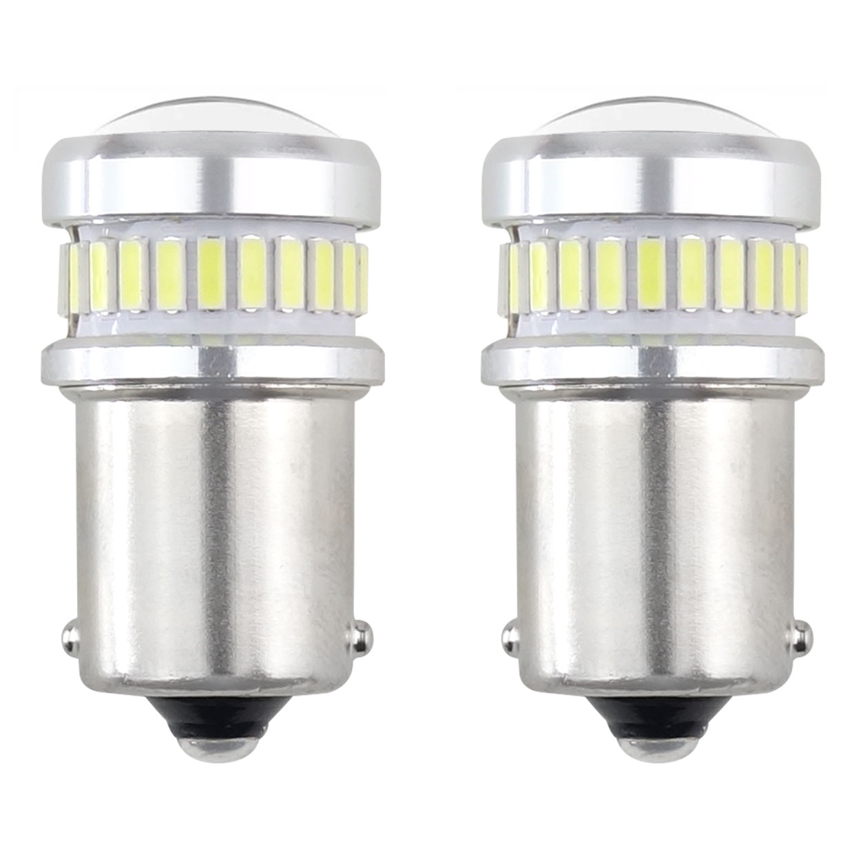 LED Canbus 3014 24SMD + 3030 6SMD 1156 BA15S P21W R10W R5W bele 12V/24V