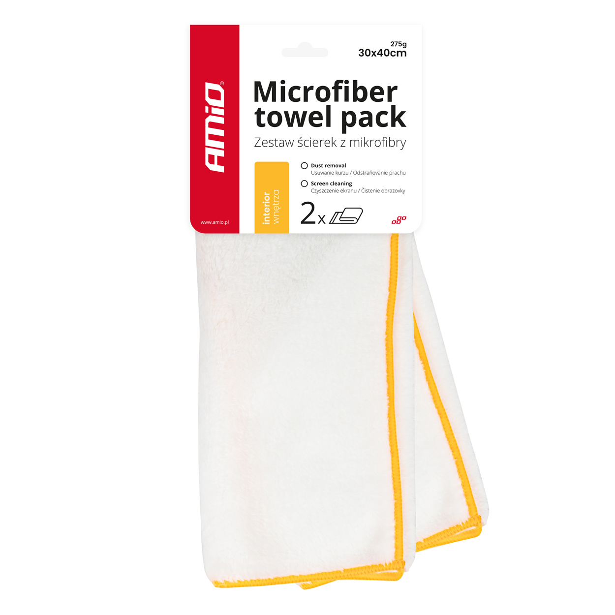 Krpa iz mikrovlaken za notranjost 30x40cm 275g AMIO-03740