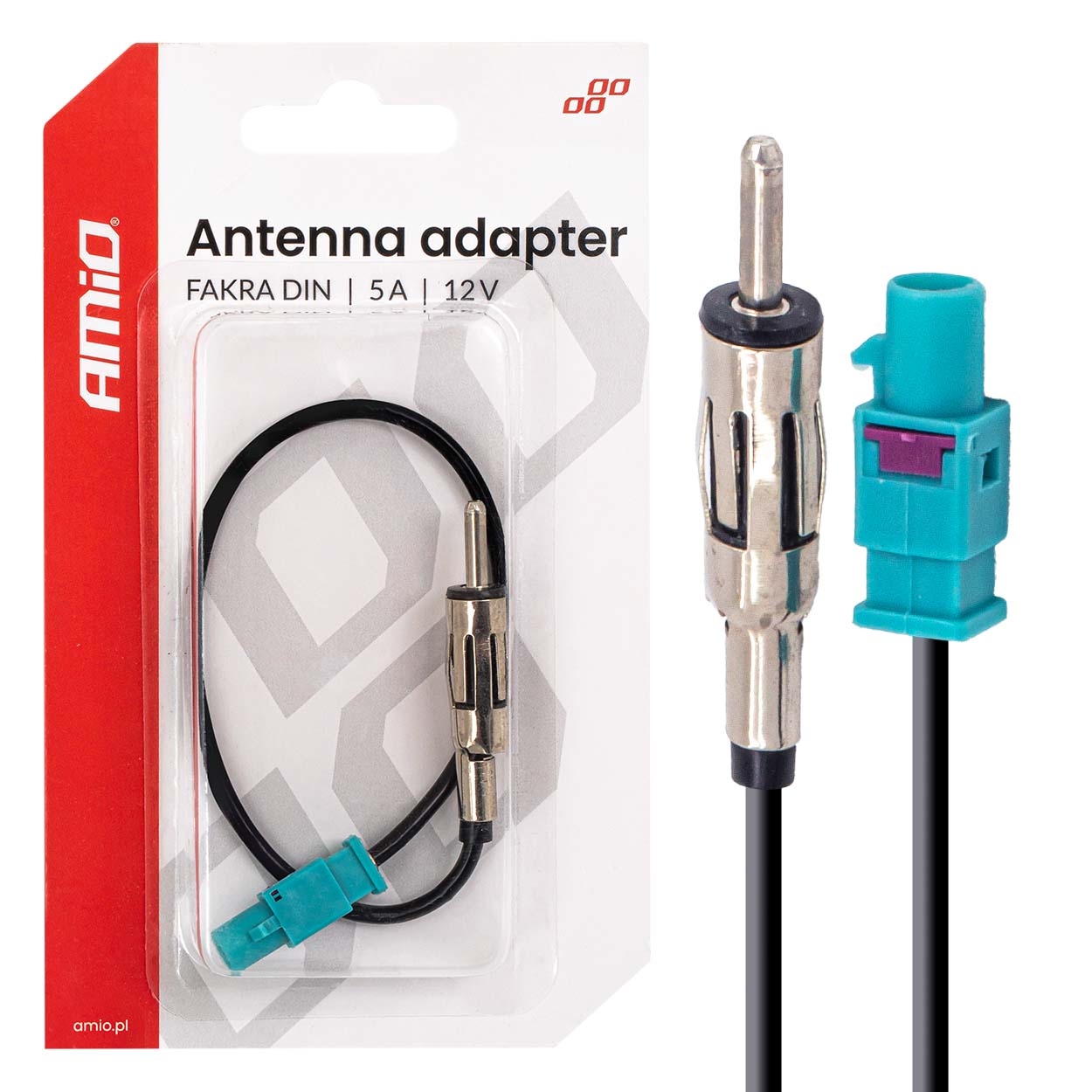 Adapter antene Fakra DIN 5A 12V AMiO-04443