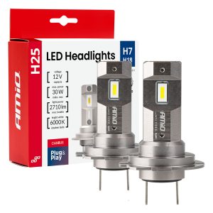 LED žarometi serije H25 CANBUS H7 H18 12V 30W AMIO-04712