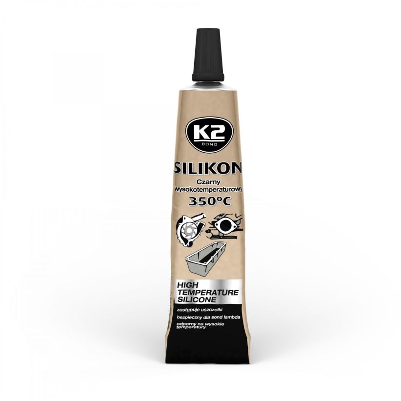 Visokotemperaturni črni silikon K2 +350°C / 21G